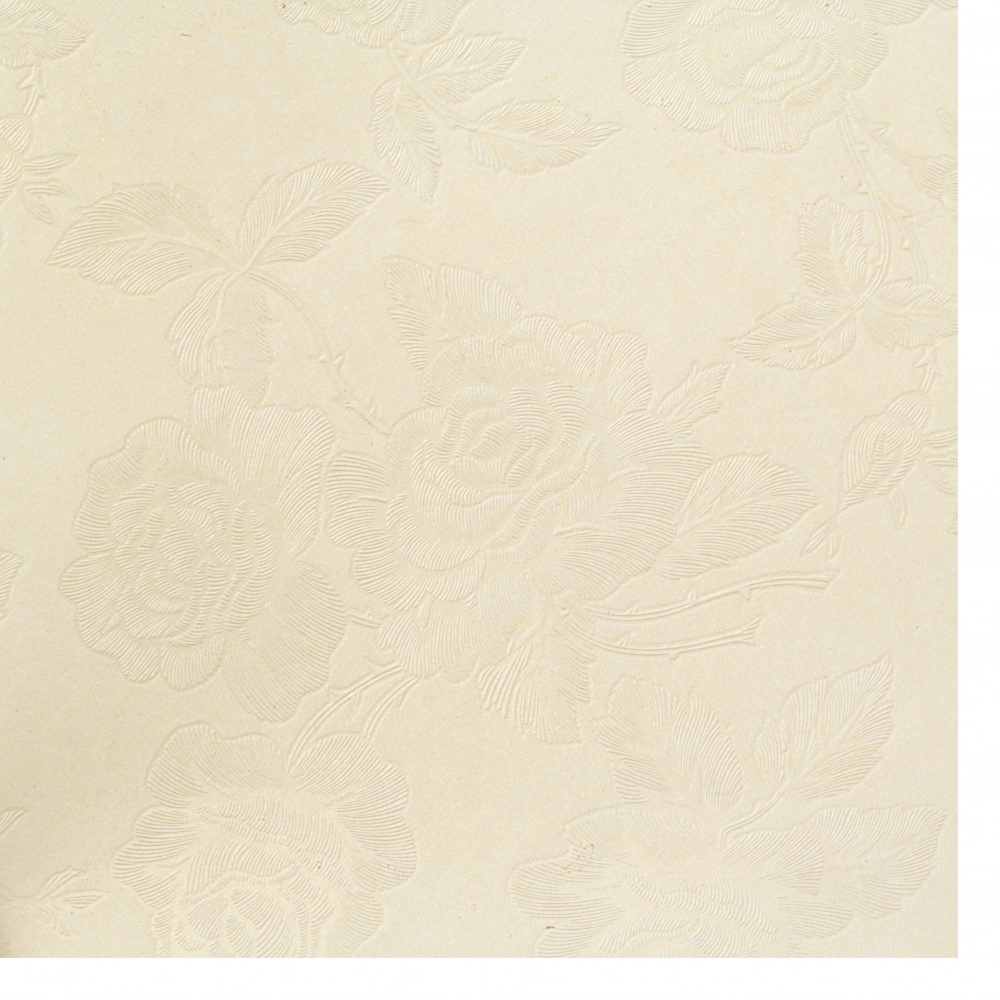 Χαρτόνι περλέ διπλής όψης ανάγλυφο με λουλούδια 240 g / m2 A4 (21x 29,7 cm) χρώμα χρυσό -1 φύλλο