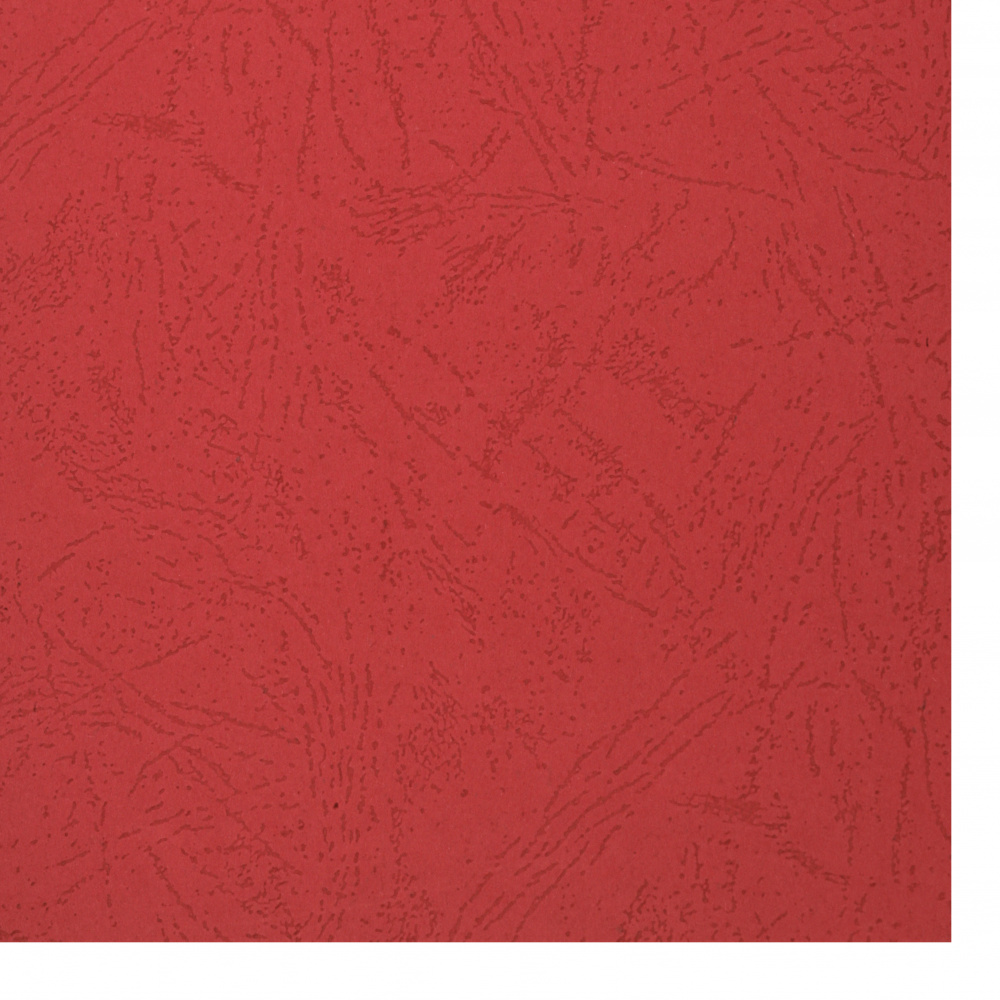 Χαρτί 110 gr / m2 ανάγλυφο εφέ δερματίνης  A4 (21x 29,7 cm) κόκκινο