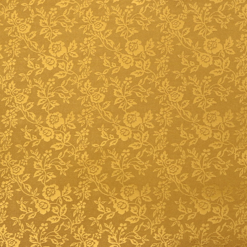 Papier ozdobny tłoczony do scrapbookingu, złoty z motywem róż, 120 g/m², 50×70 cm, 1 szt.