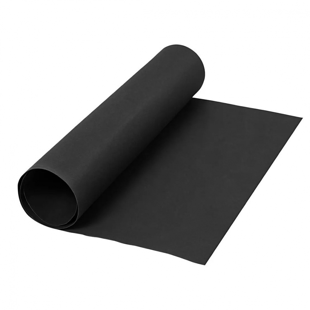 Faux Leather Velour Paper, 350 g/m2, 50x100 cm, Color Black
