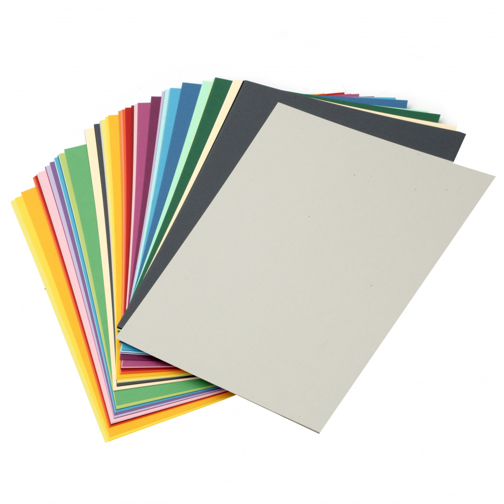 URSUS Set of 30 Colors Photo Cardstock, 300 g/m2, and Tinted Paper, 30 Colors, 130 g/m2