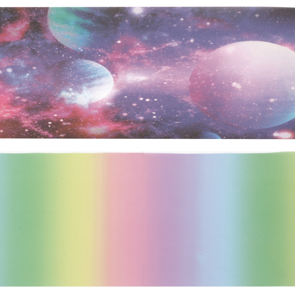 URSUS Semi-Transparent Paper Lantern Sheet, 115 g/m2, Single-Sided Printed, 20x50 cm, for 15.3 cm Diameter - 1 Sheet, Assorted Colors
