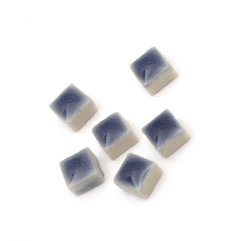 Κεραμικό μωσαϊκό για διακόσμηση 5x5x3,5 mm σκούρο μπλε 20 γραμμάρια ~ 132 τεμάχια