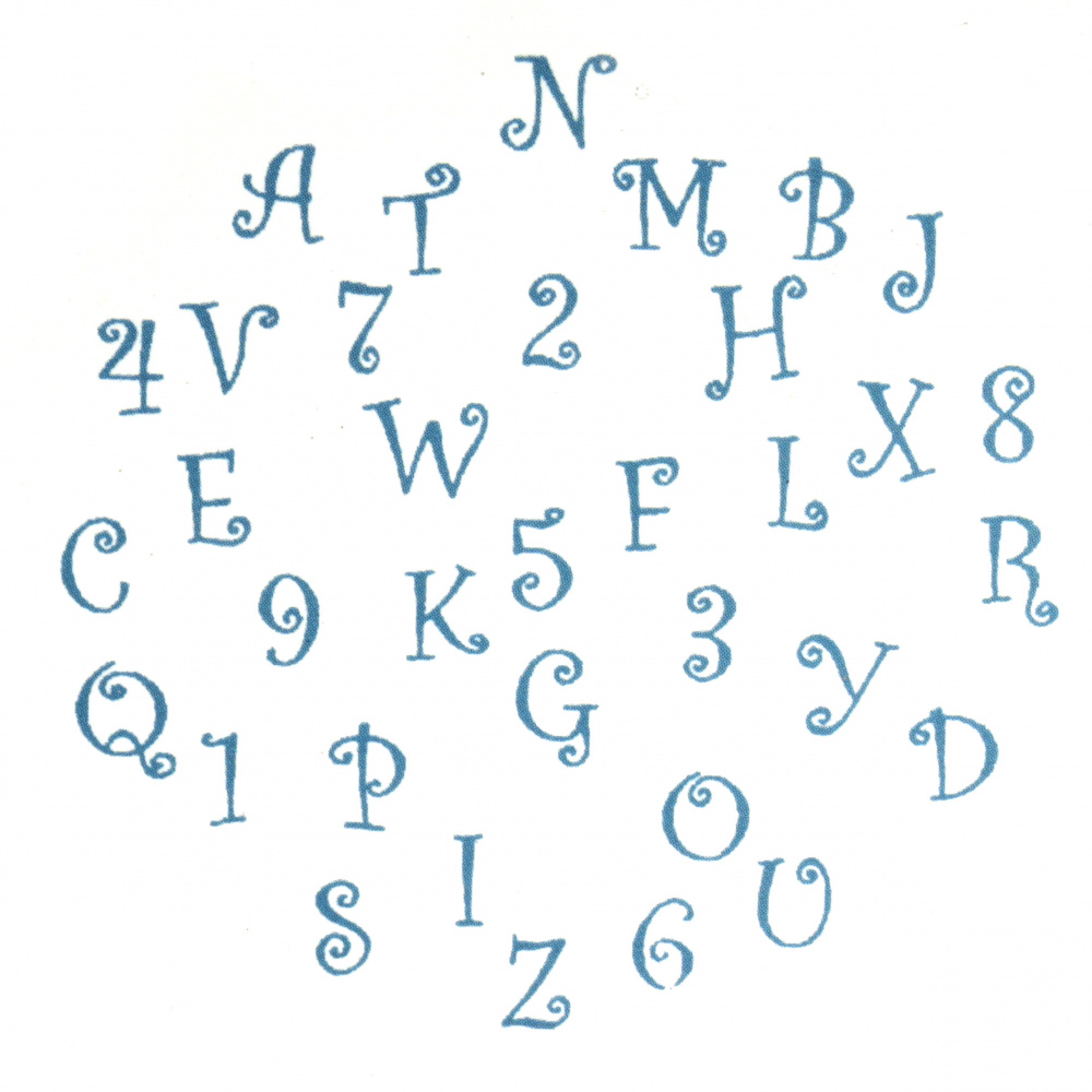 Ανάγλυγη σφραγίδα μορφοποίησης 252x35 mm αριθμοί και λατινικά γράμματα 36 στοιχείων