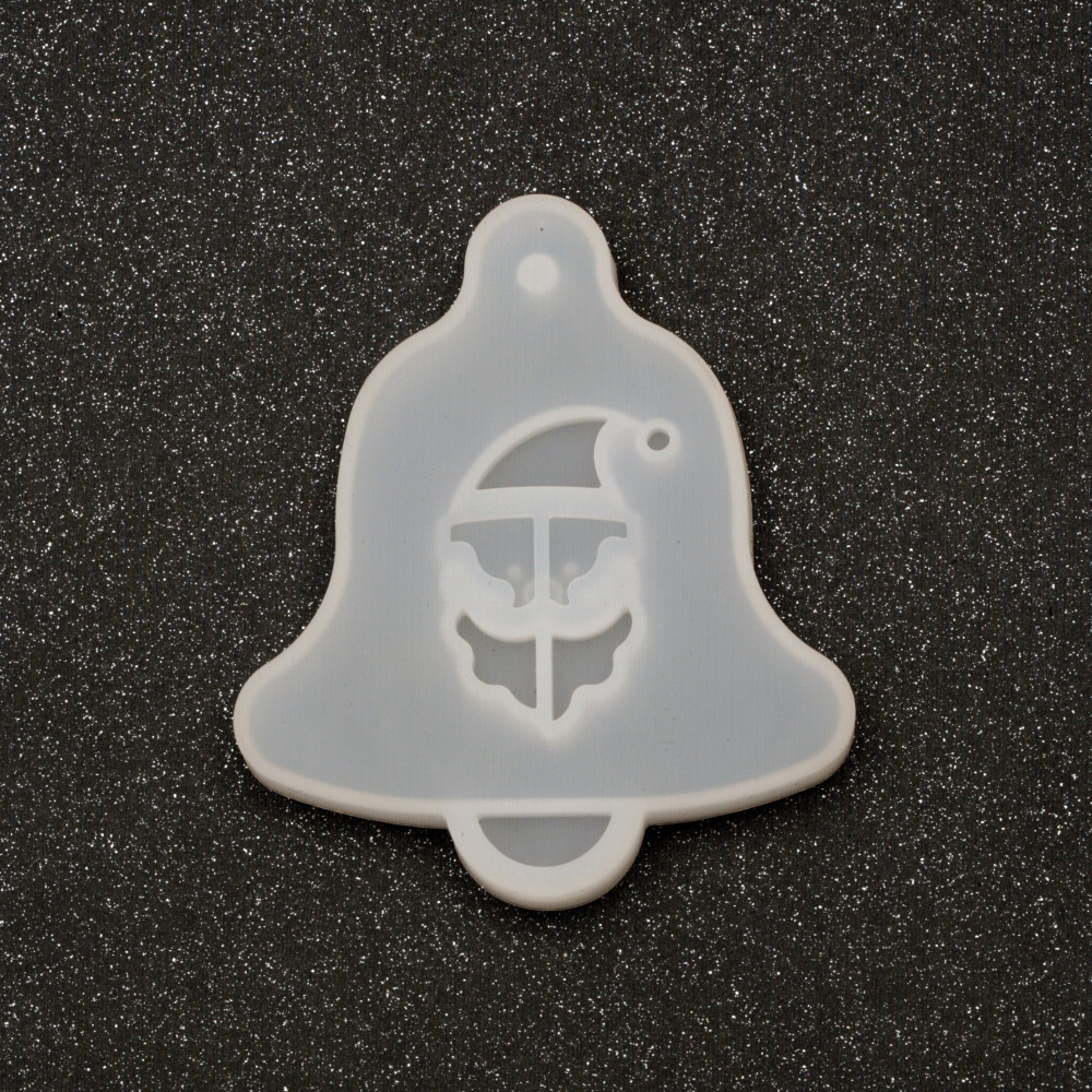 Silicone mold /shape/ 85x97x13 mm pendant Christmas bell