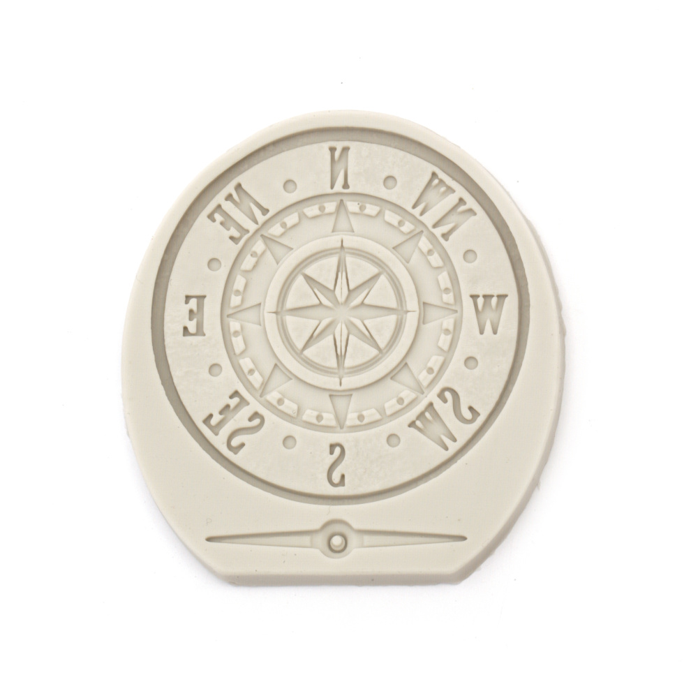 Silicone Mold with Compass Form, 83x89x7 mm