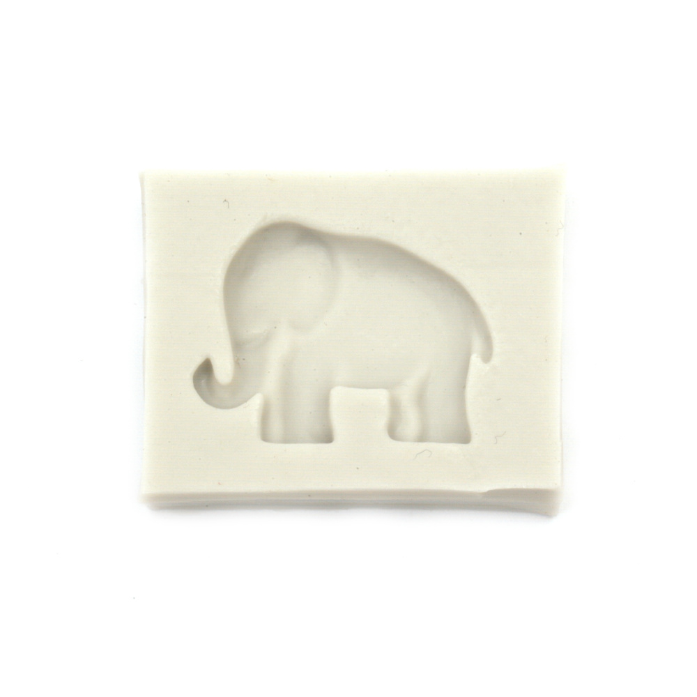 Silicone Mold / Mould, 38x30x7 mm, Shape: Elephant