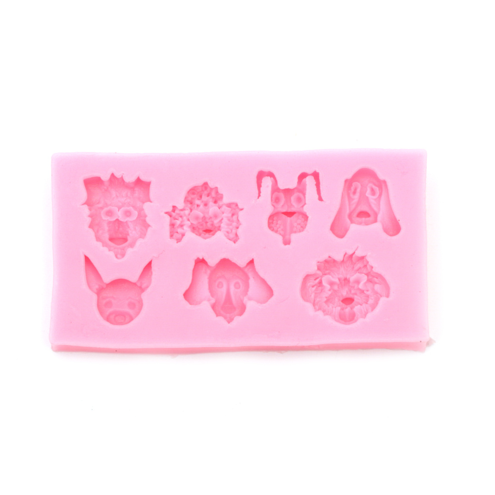 Silicone mold /shape/ 92x47x12 mm dogs