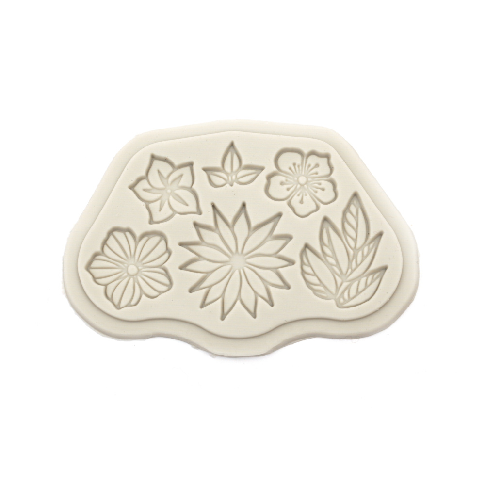 Silicone mold /shape/ 95x68x5 mm flowers