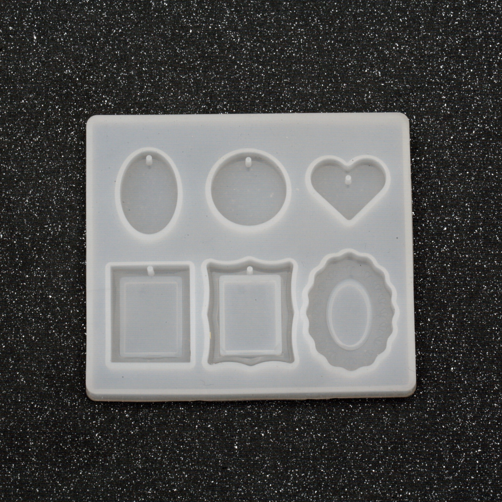 Silicone Mold / Form / 88x78x8 mm, Pendants