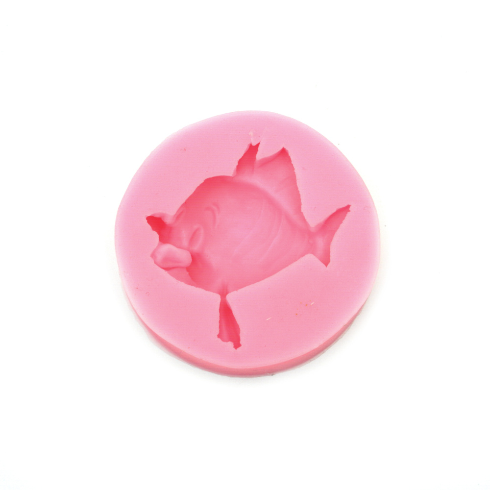 Silicone mold /shape/ 60x58x13 mm fish