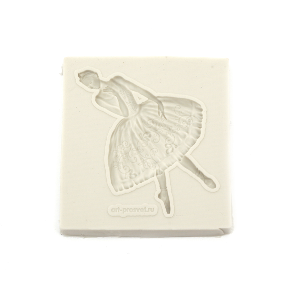 Silicone mold, 82x88x12 mm, Shaped as Ballerina