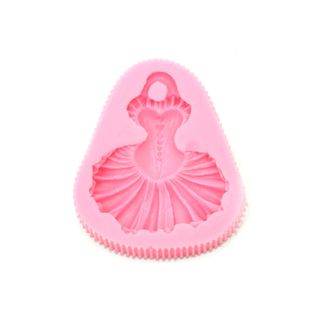 Silicone Mold, Shape: Woman's Dress, 89x105x21 mm