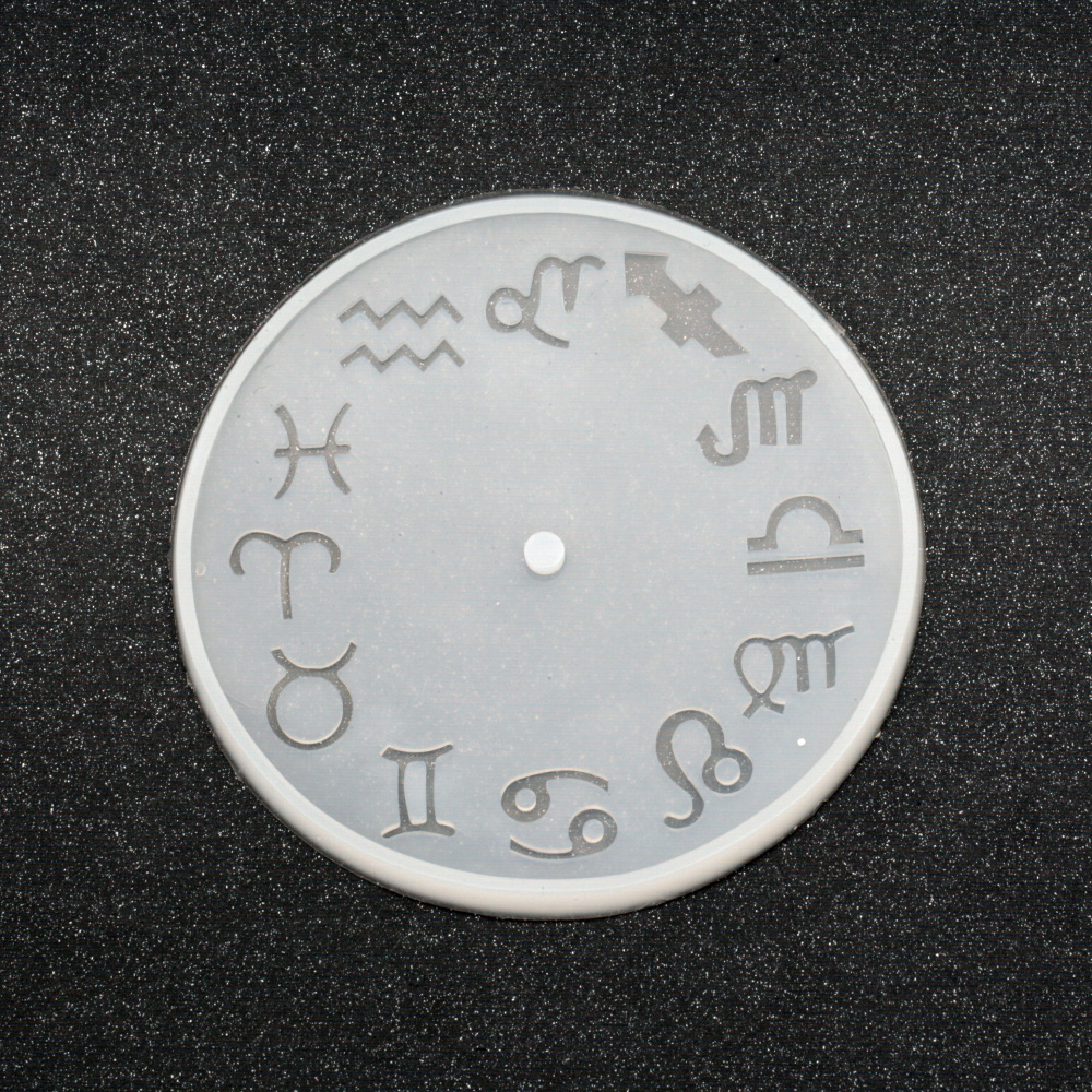 Round Silicone Mold With All Zodiac Signs,150x150x7 mm