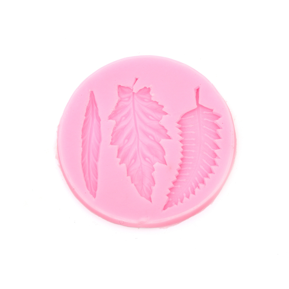 Silicone Mold, 90x9 mm, 3 Leaf Shaped Different Leaves