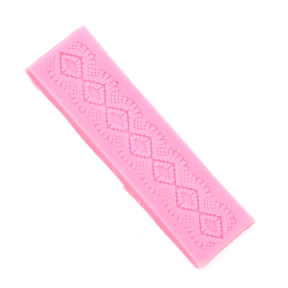 Lace Shaped Silicone mold, 155x45x6 mm