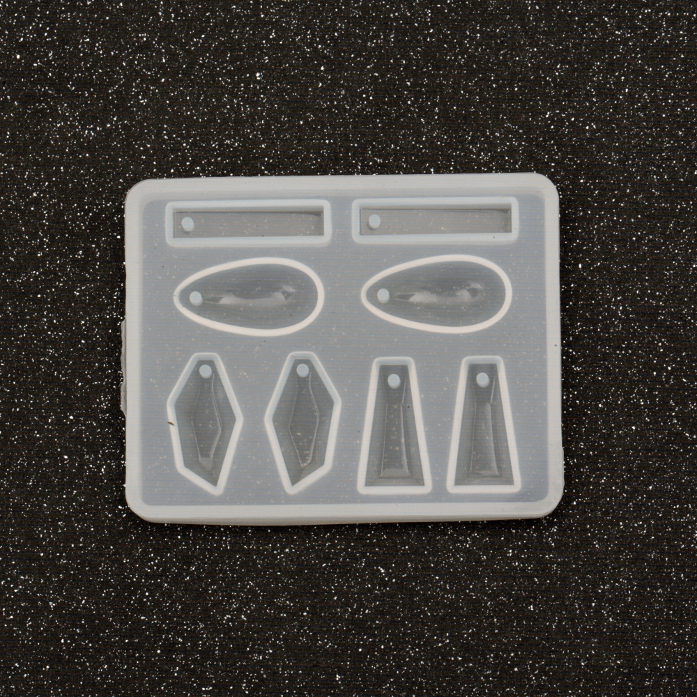 Silicone mold /shape/ 67x53x7 mm pendants