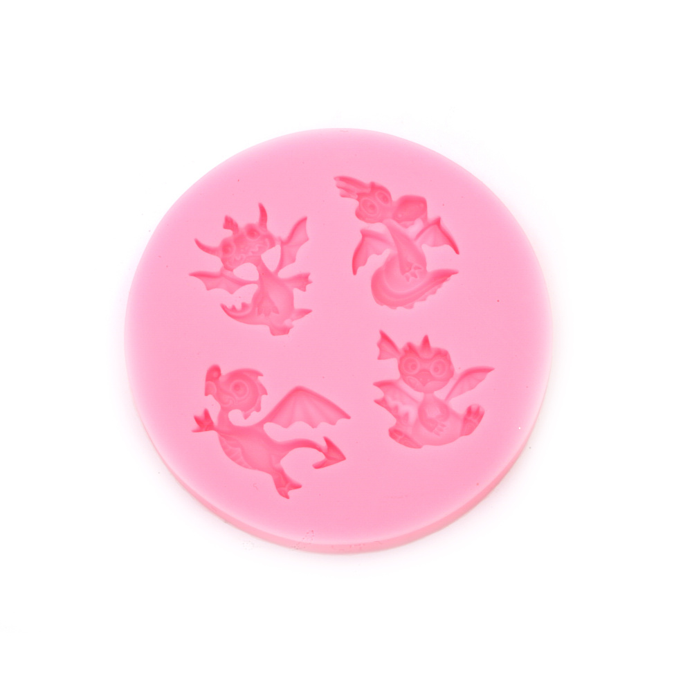 Silicone mold /shape/ 80x10 mm dragons