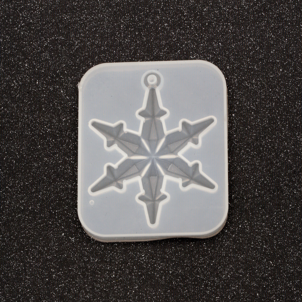 Silicone mold /shape/ 78x94x10 mm pendant star