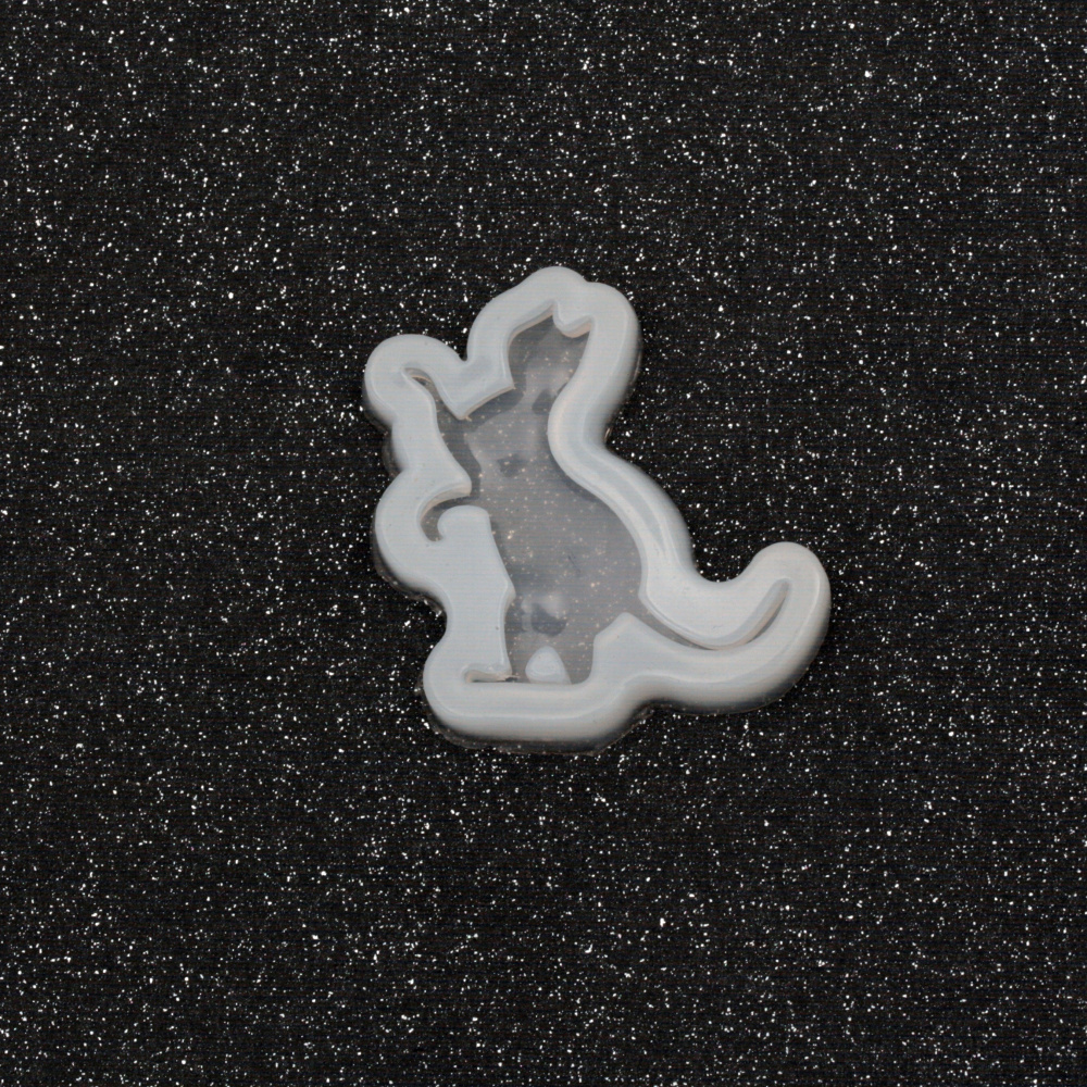 Silicone mold /shape/ 46x45x7 mm cat