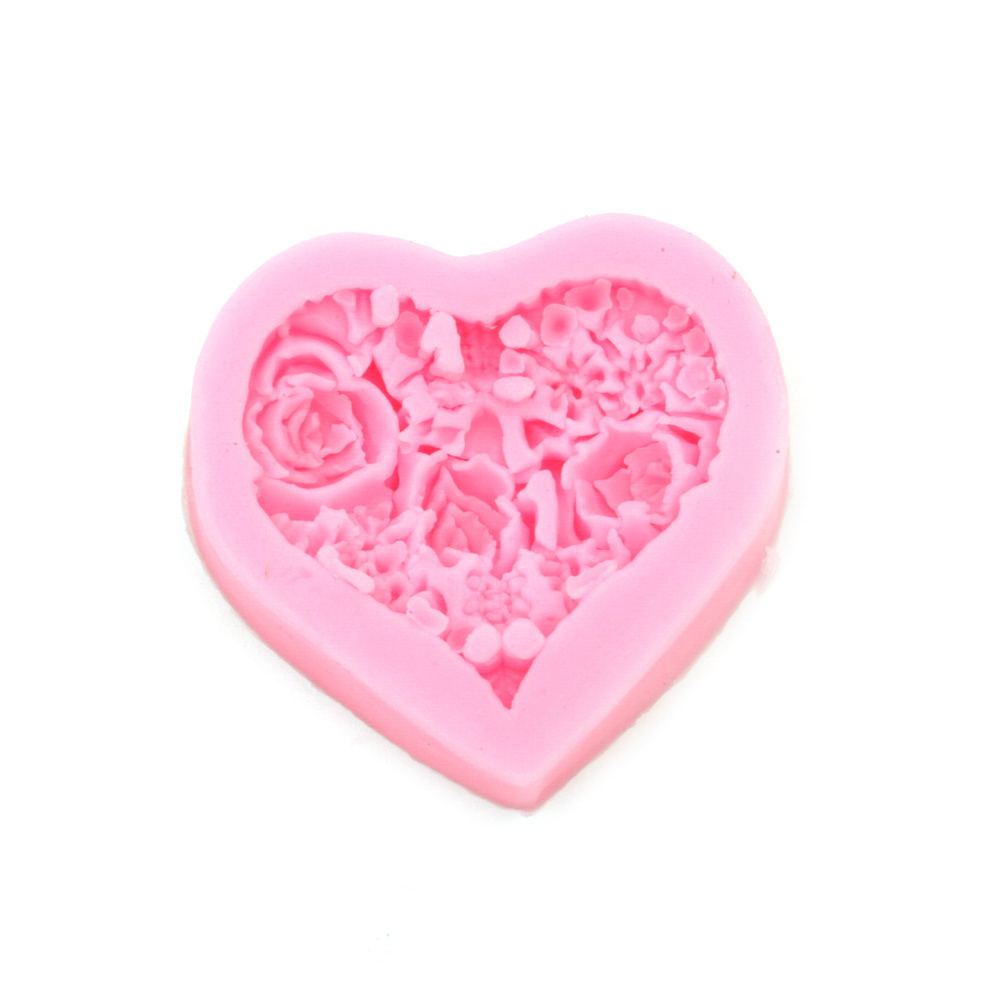 Silicone mold /shape/ 52x50x12 mm heart