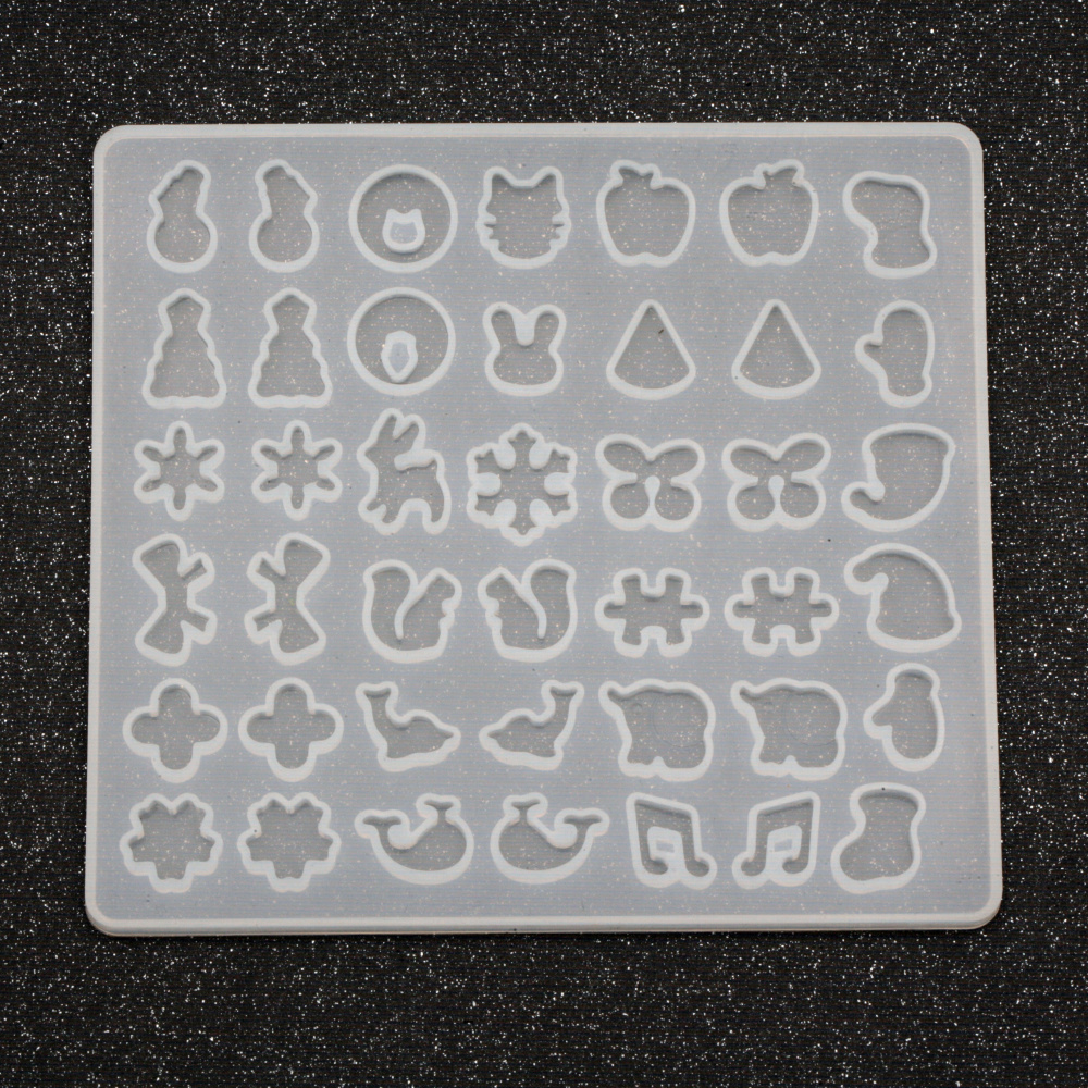 Silicone Mold / Form / 135x125x4 mm / Various Shapes