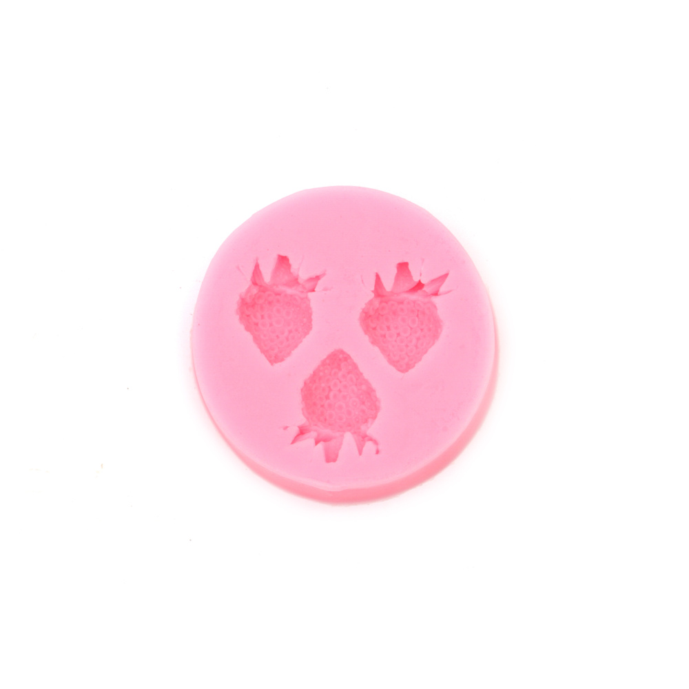 Silicone mold /shape/ 50x9 mm strawberries