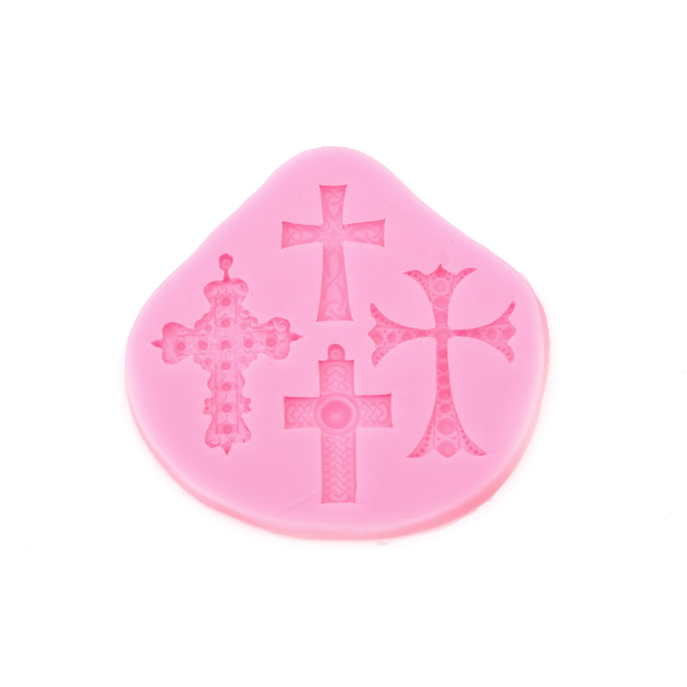 Silicone mold /shape/ 92x87x10 mm crosses