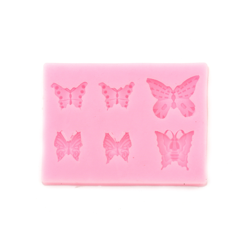 Silicone mold /shape/ 76x56x7 mm butterflies