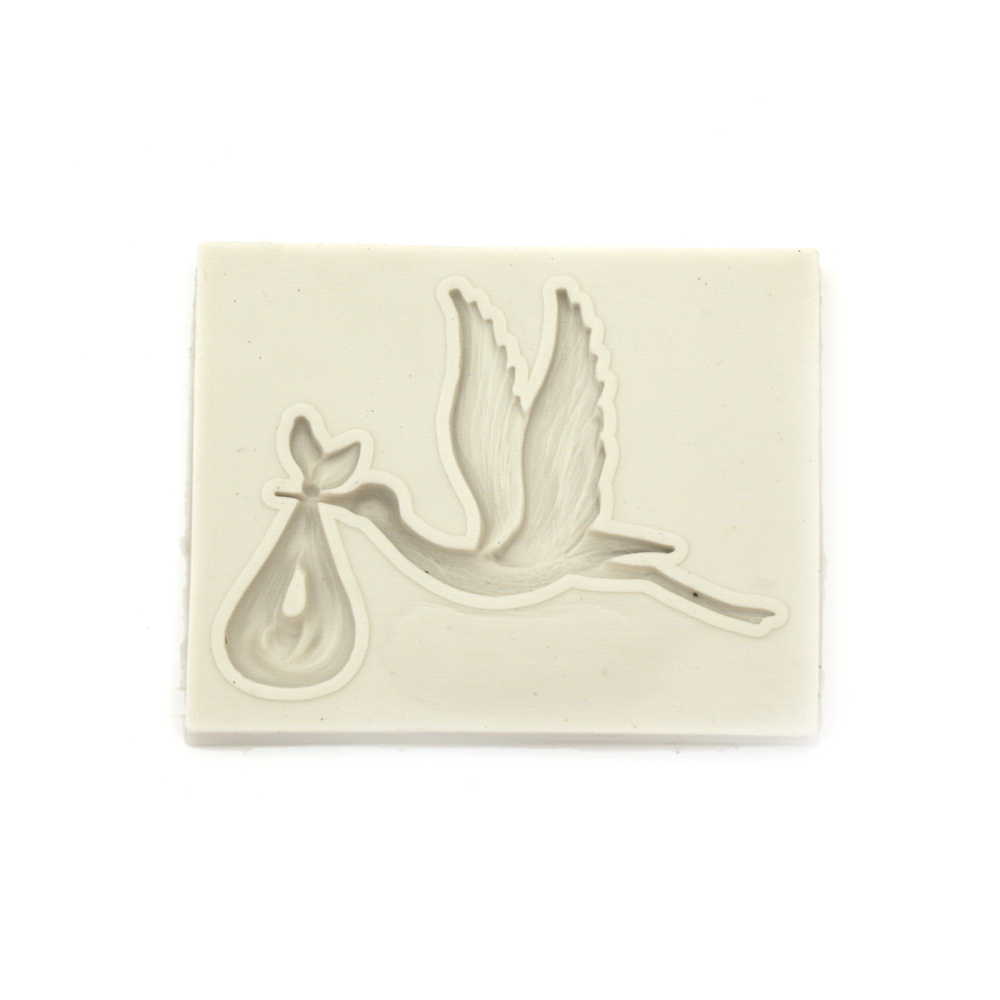 Silicone mold /shape/ 67x83x8 mm stork