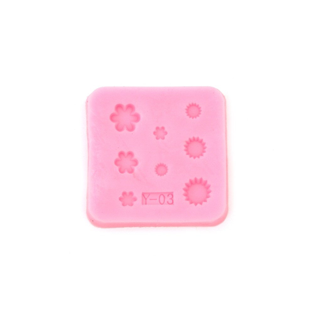 Silicone Mold / Form / 40x40x8 mm Flowers