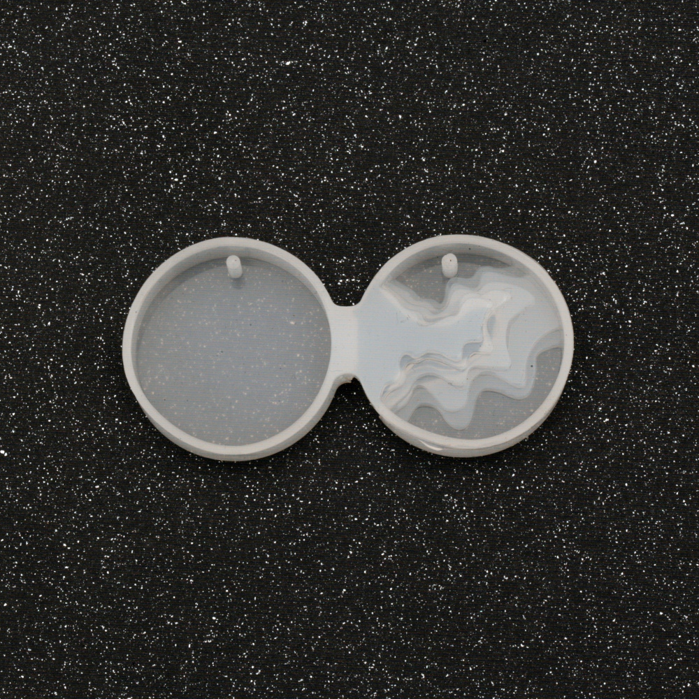 Silicone Mold / Form, 35x71x9 mm, Double Pendant