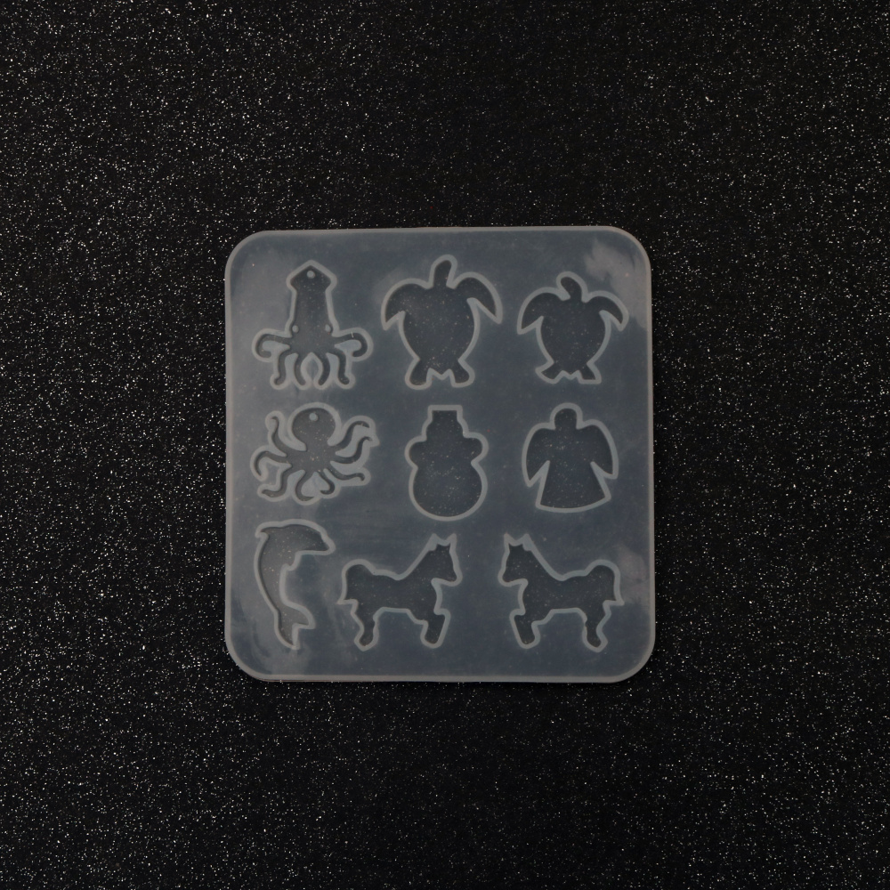 Mold din silicon /forma/ 95x90x4 mm animale