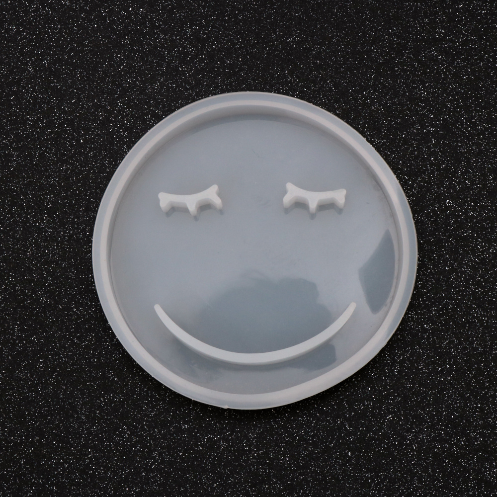 Silicone Mold 107x107x12 mm Smiley Face Figure