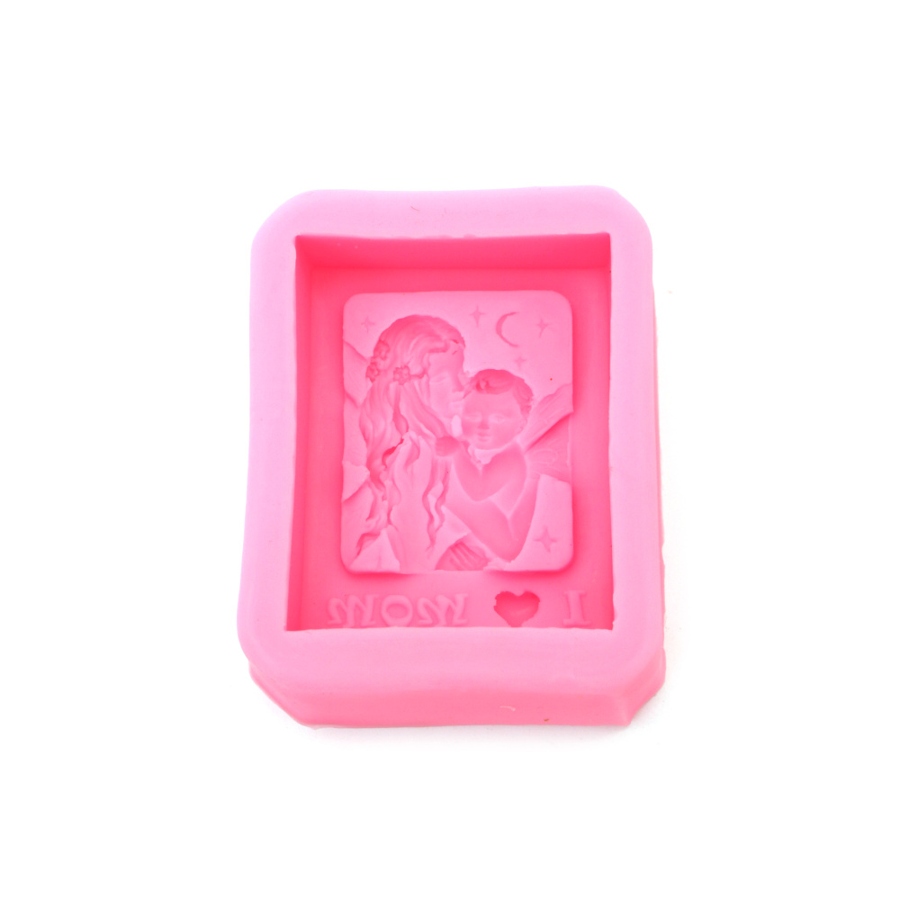 Silicone Mold 74x92x26 mm I Love Mom