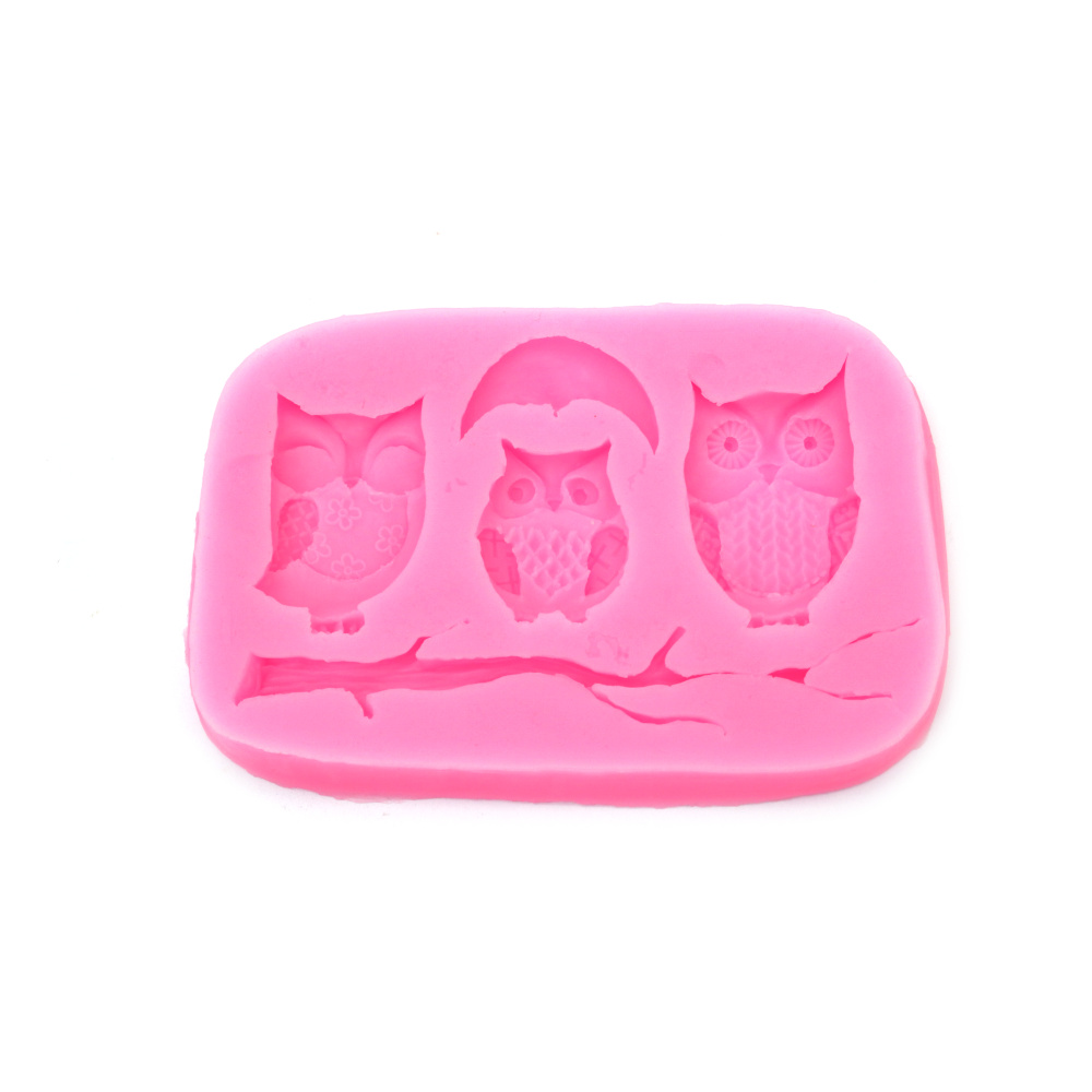 Silicone Mold 101x68x7 mm Owls