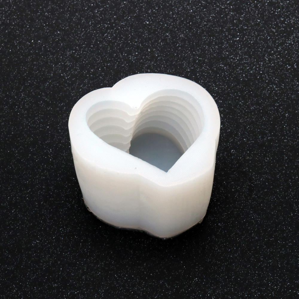 Silicone Mold 69x62x50 mm Heart Candle