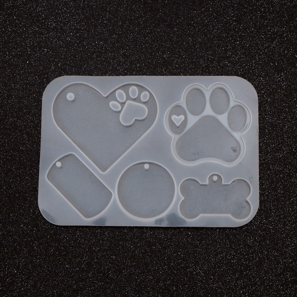 Silicone Mold 170x120x6 mm Pendants and Tags