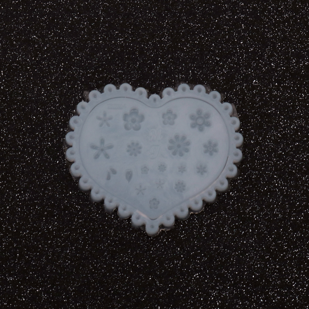 Silicone Mold 68x60x6 mm Heart