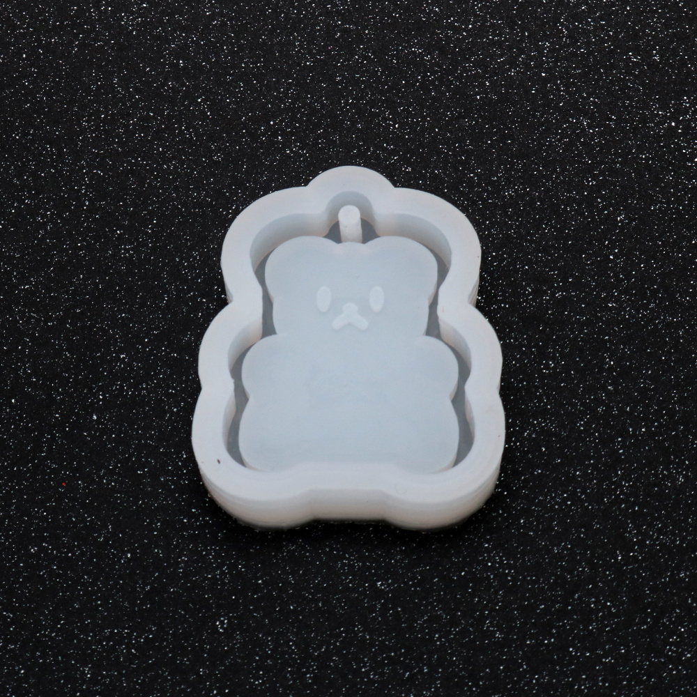 Silicone Mold 50x57x12 mm Bear Pendant