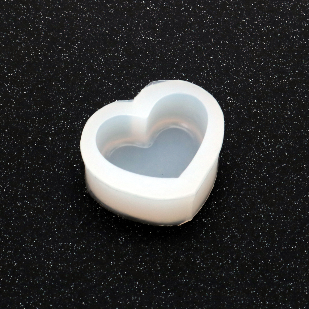 Silicone Mold 44x39x17 mm Heart