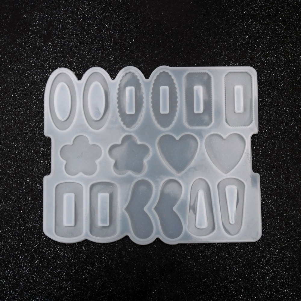 Stampo in silicone per basi di fermagli per capelli, 195 x 162 x 6 mm