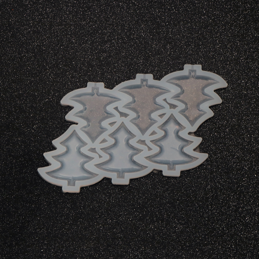 Mold din silicon /forma/ 180x100x5 mm brazi de Craciun potrivit pentru acadele