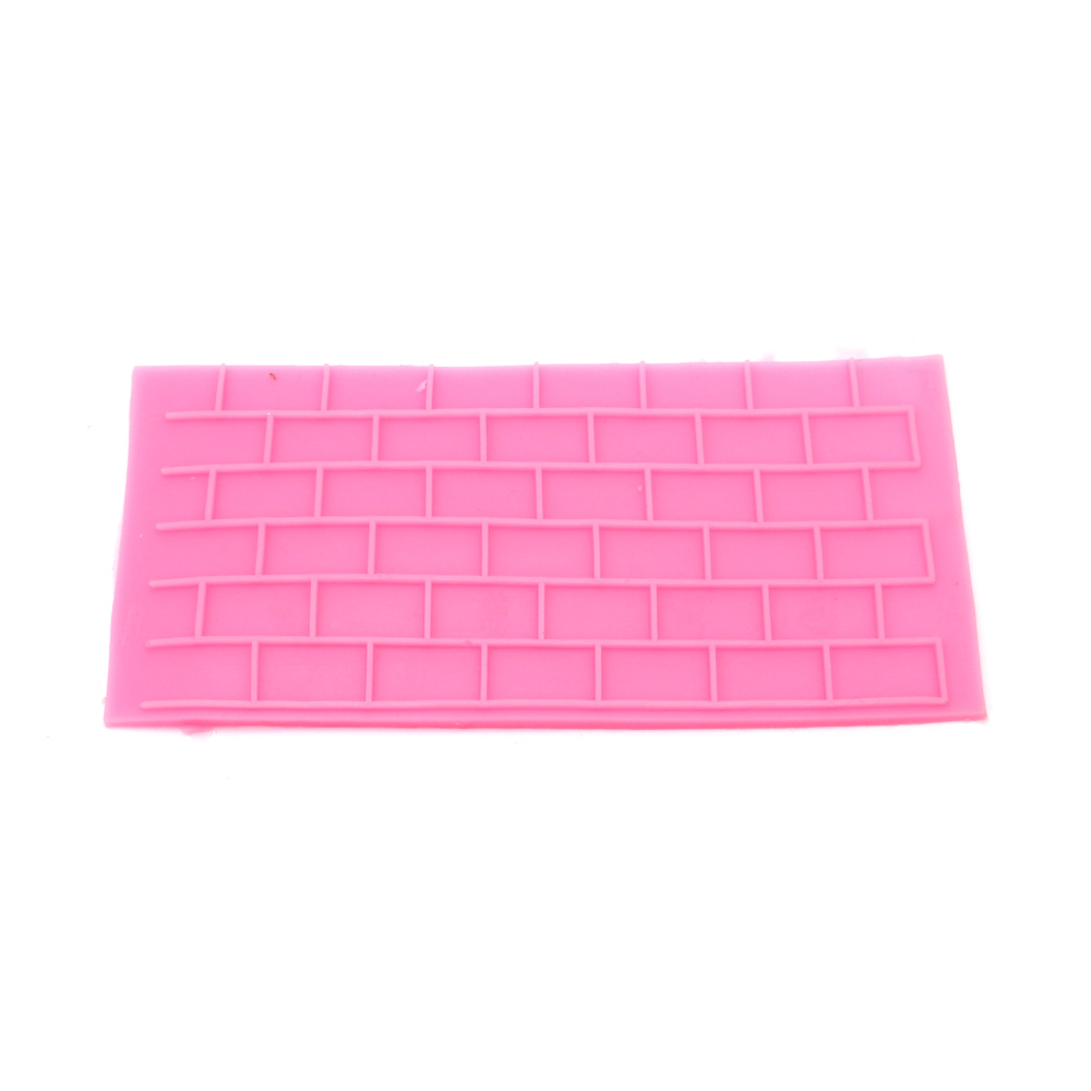 Silikonowa mata teksturowa – wzór cegły, 142×67×4 mm, elastyczna, wielokrotnego użytku, do gliny, żywicy epoksydowej, gipsu i mydła, szablon DIY ceglanej ściany