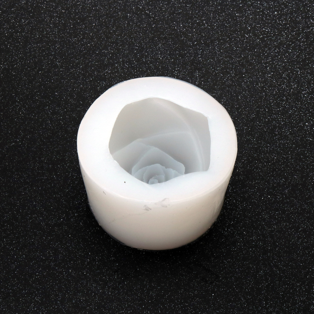 Silicone Mold, 86x78x53 mm, Rose Candle Shape
