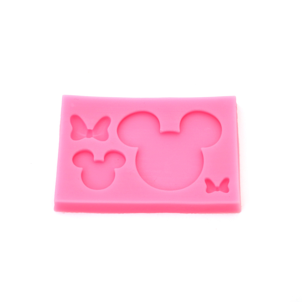 Silicone Mold, 79x53x9 mm, Mouse Head Shape