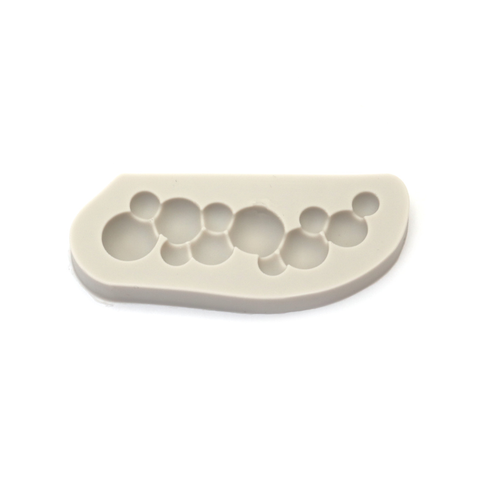 Silicone Mold, 39x94x10 mm, Bubble Shape