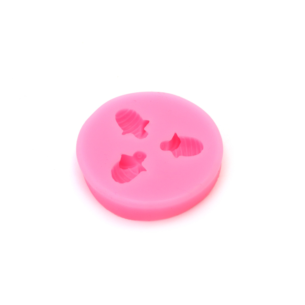 Silicone Mold, 56x11 mm, Bees