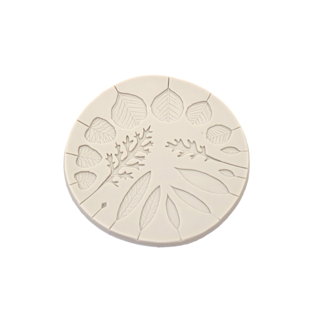 Silicone Mold, Template, 125x6 mm, Leaves