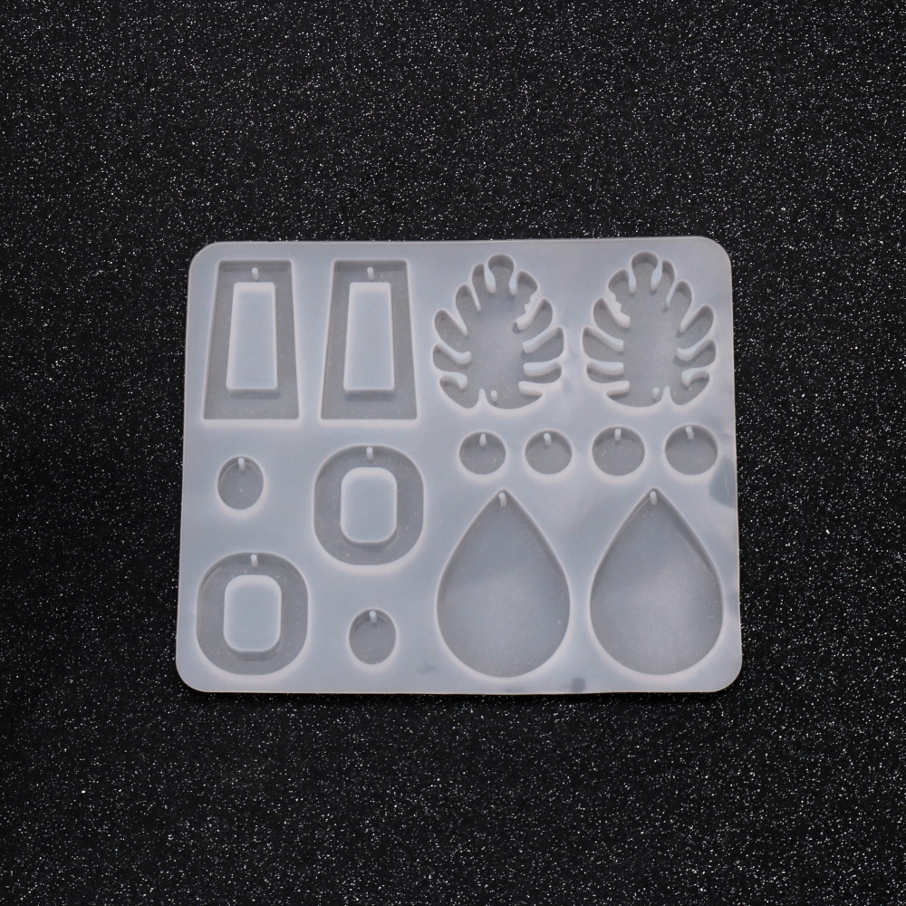 Silicone Mold, Template, 136x115x6 mm, Pendants